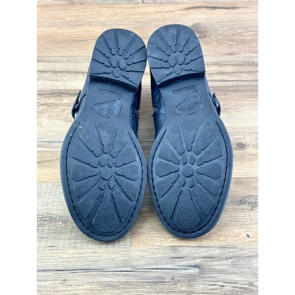 Born Black Leather Zip Ankle Boots Women's Size 6.5 Style D04100 - Picture 7 of 8